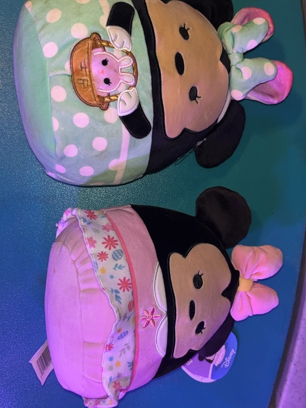 Squishmallows Minnie Mouse Duo Plushes in Mint, Pink, Black and Cream